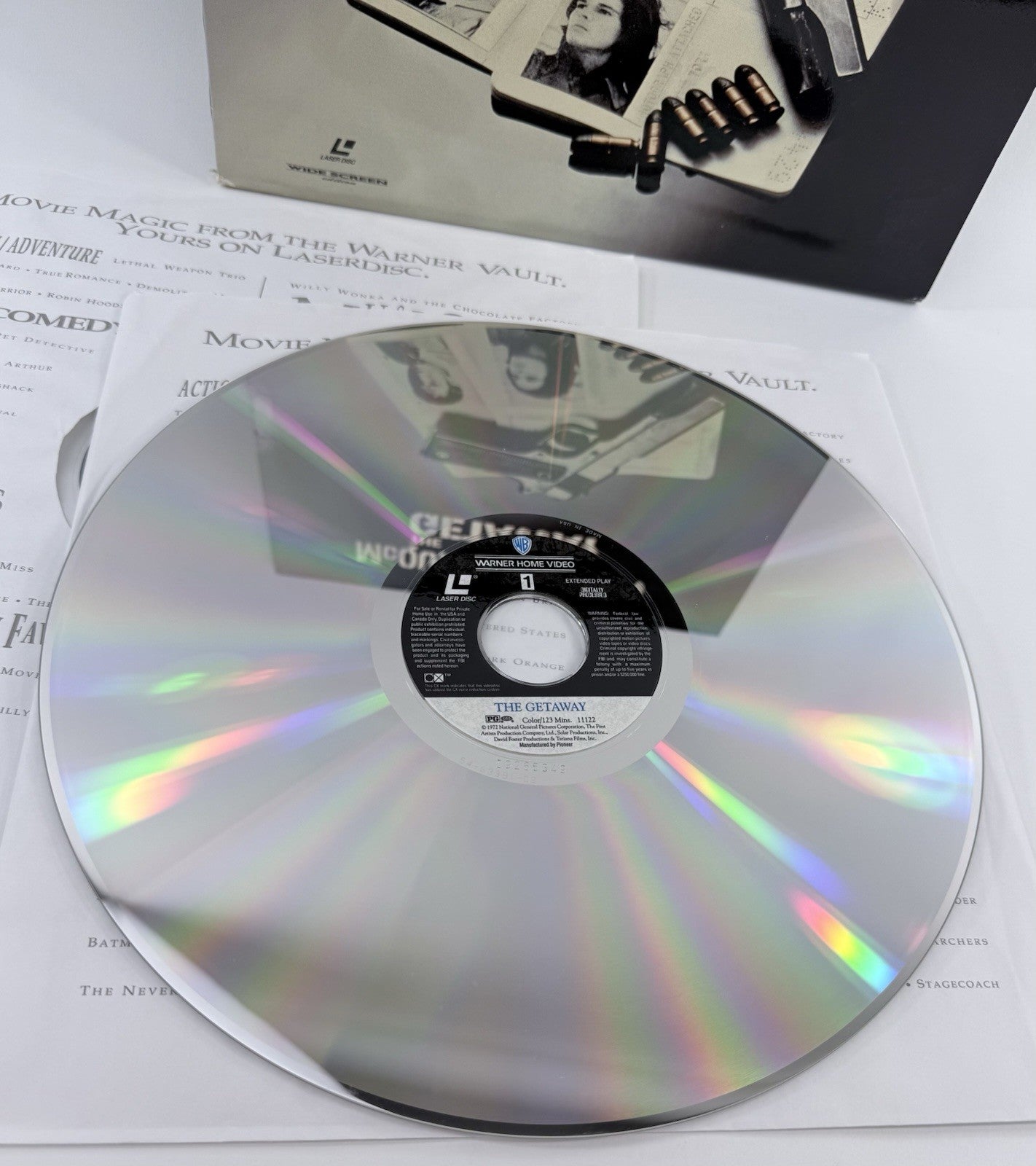 The Getaway (Widescreen Extended Play Laserdisc, 1995) - Steve McQueen 1972 Film