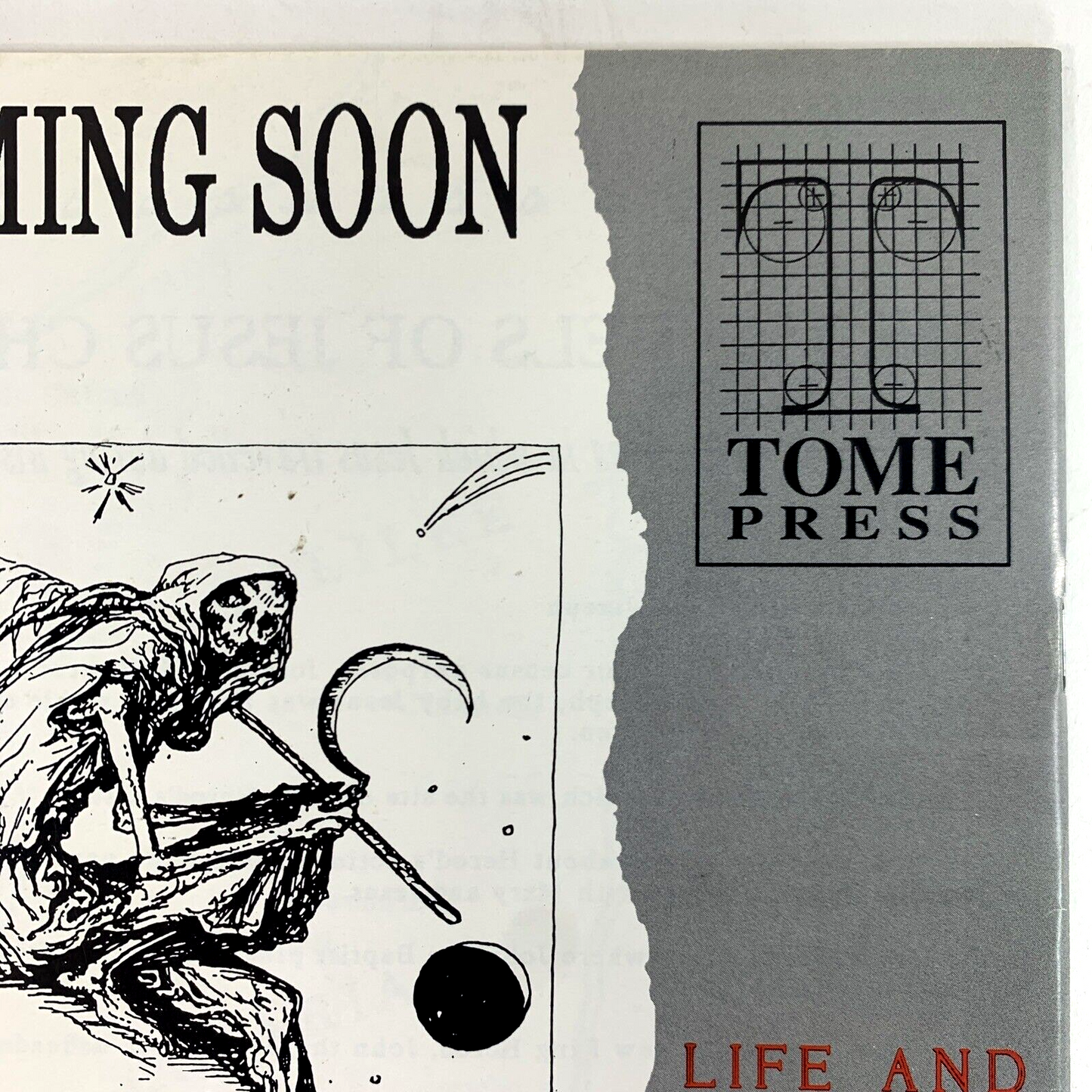 Life and Death of Jesus Christ #1 (Tome Press, 1991) Canadian Religious Comic