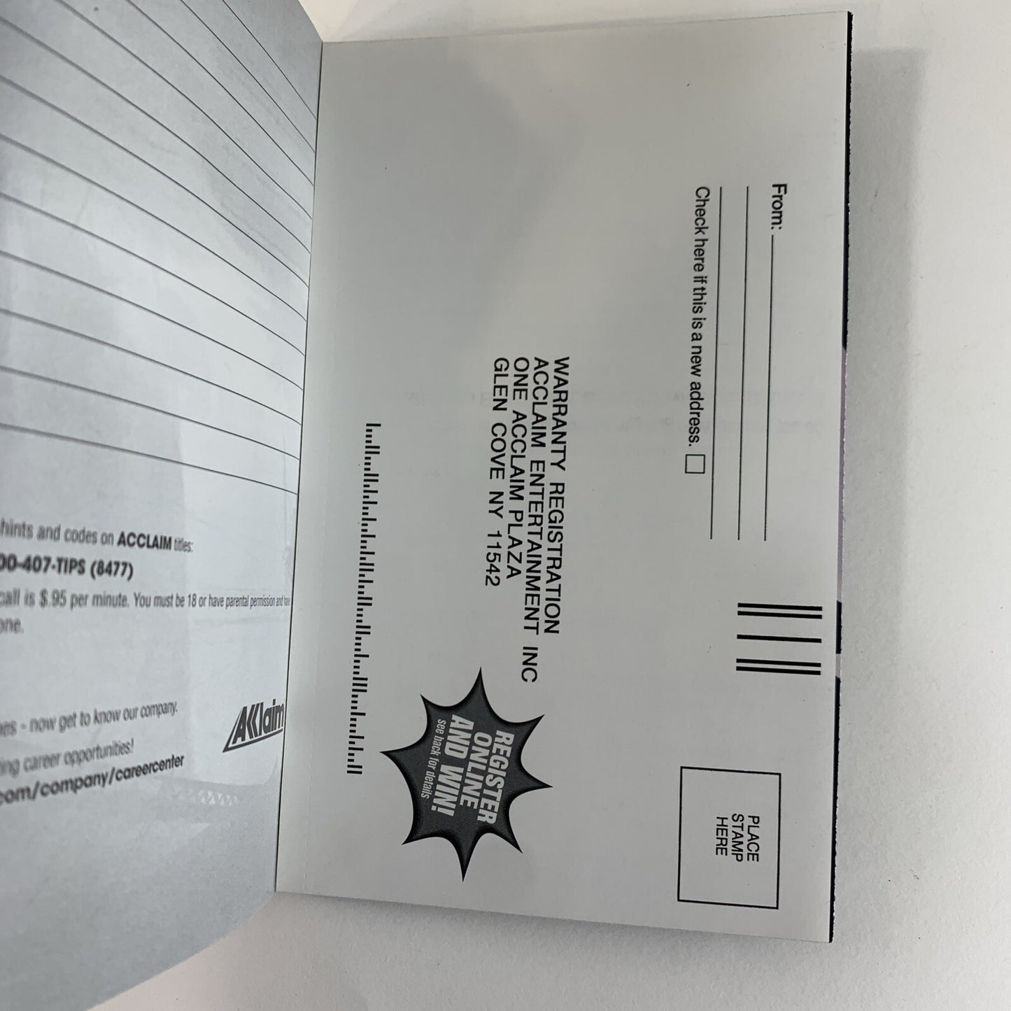 Turok: Evolution (Sony PlayStation 2, 2002) Game Case Manual Registration Card