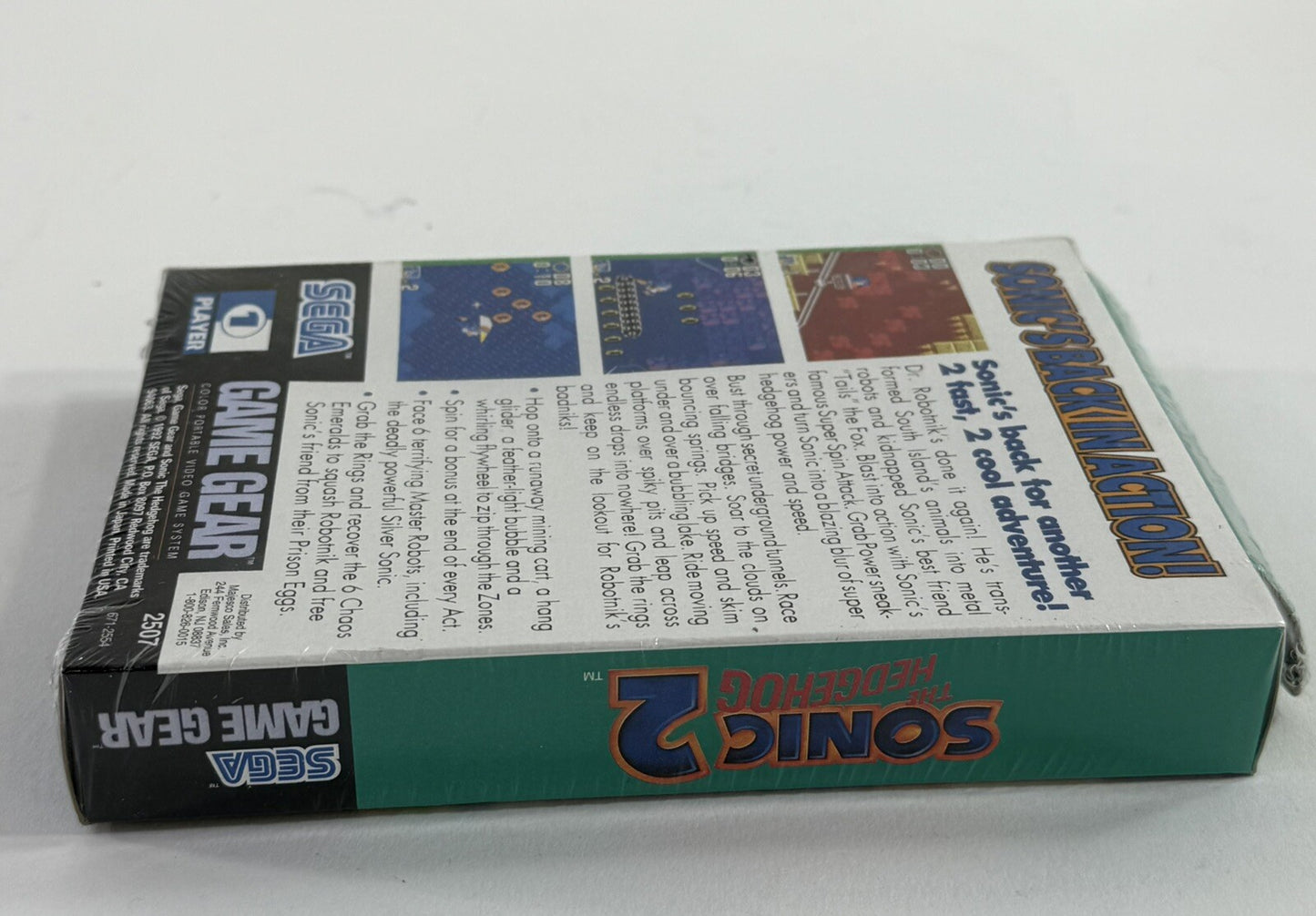 Sonic the Hedgehog 2 (Sega Game Gear, 1992) New, Factory Sealed