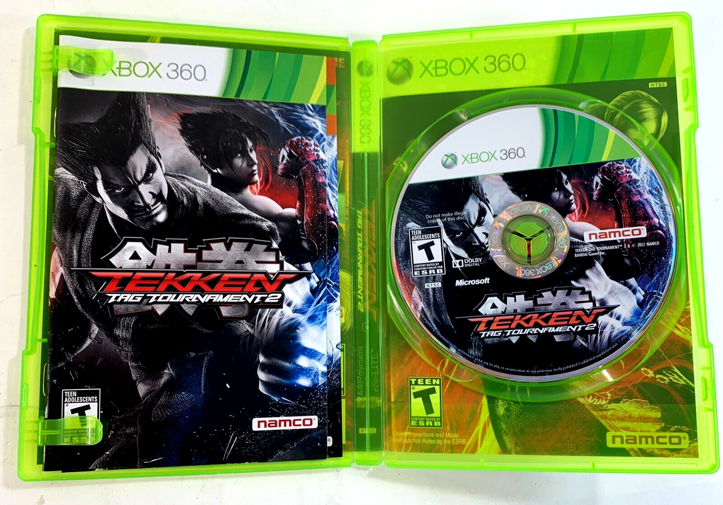 Tekken Tag Tournament 2 (Xbox 360, 2012) Game Case Manual Insert - Tested