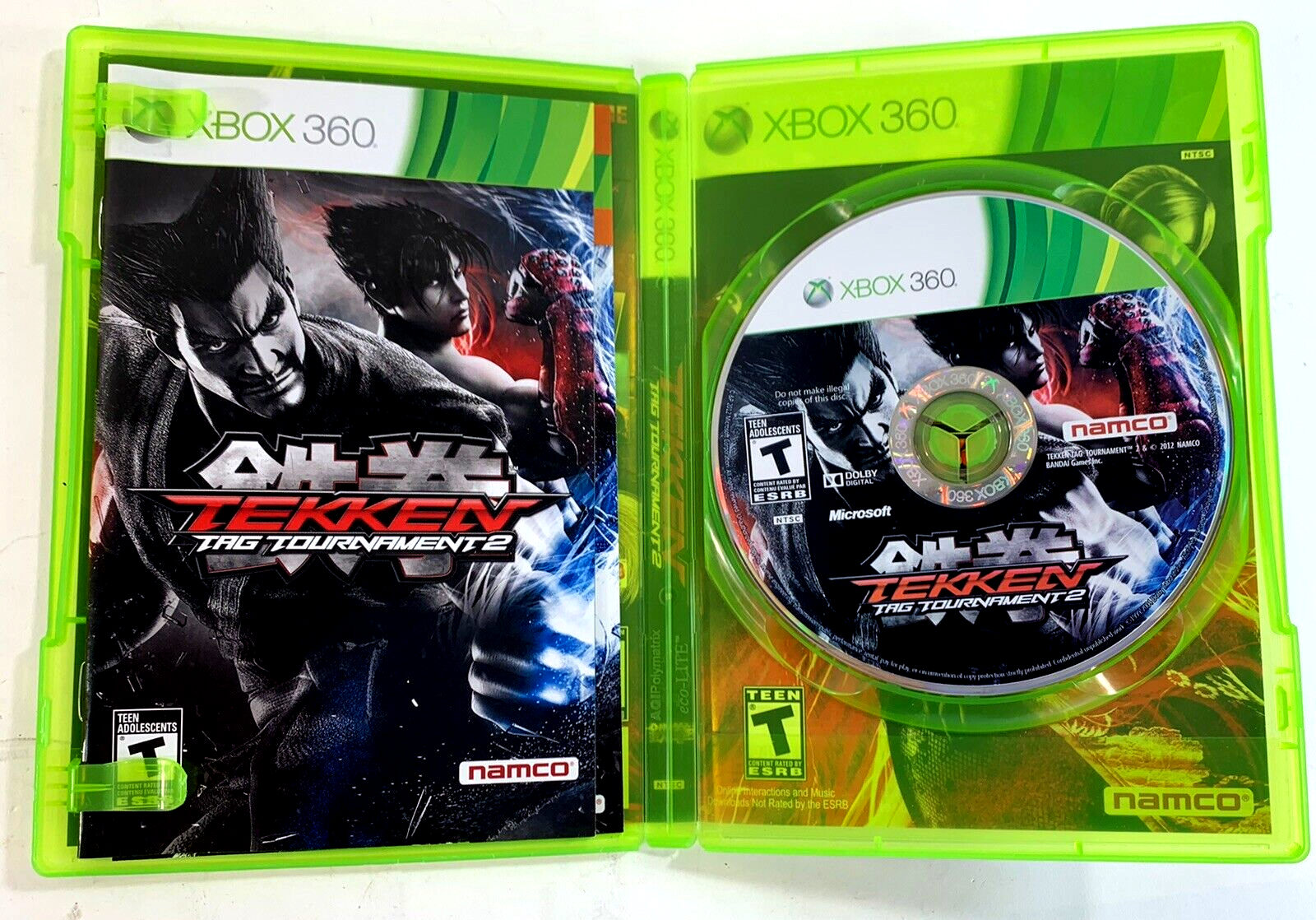 Tekken Tag Tournament 2 (Xbox 360, 2012) Game Case Manual Insert - Tested