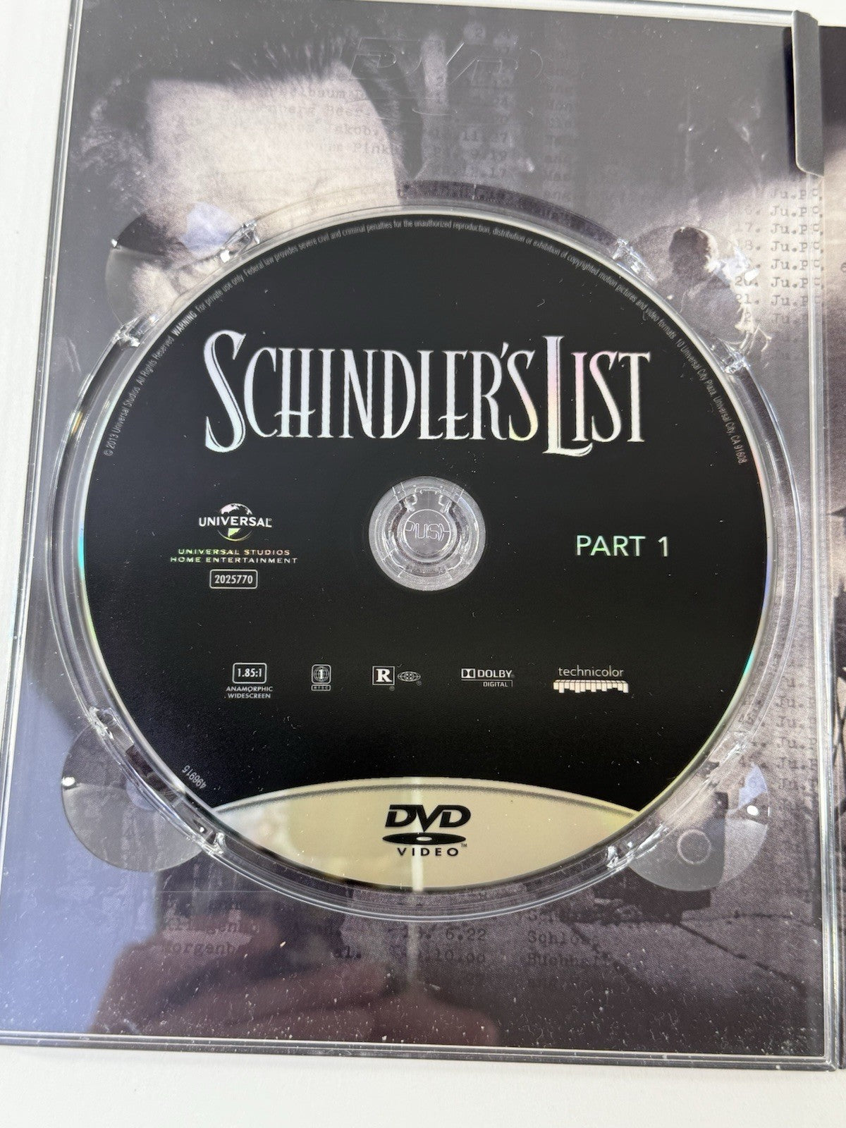 Schindler's List 25th Anniversary Edition 2-Disc DVD with Soundtrack CD - Tested