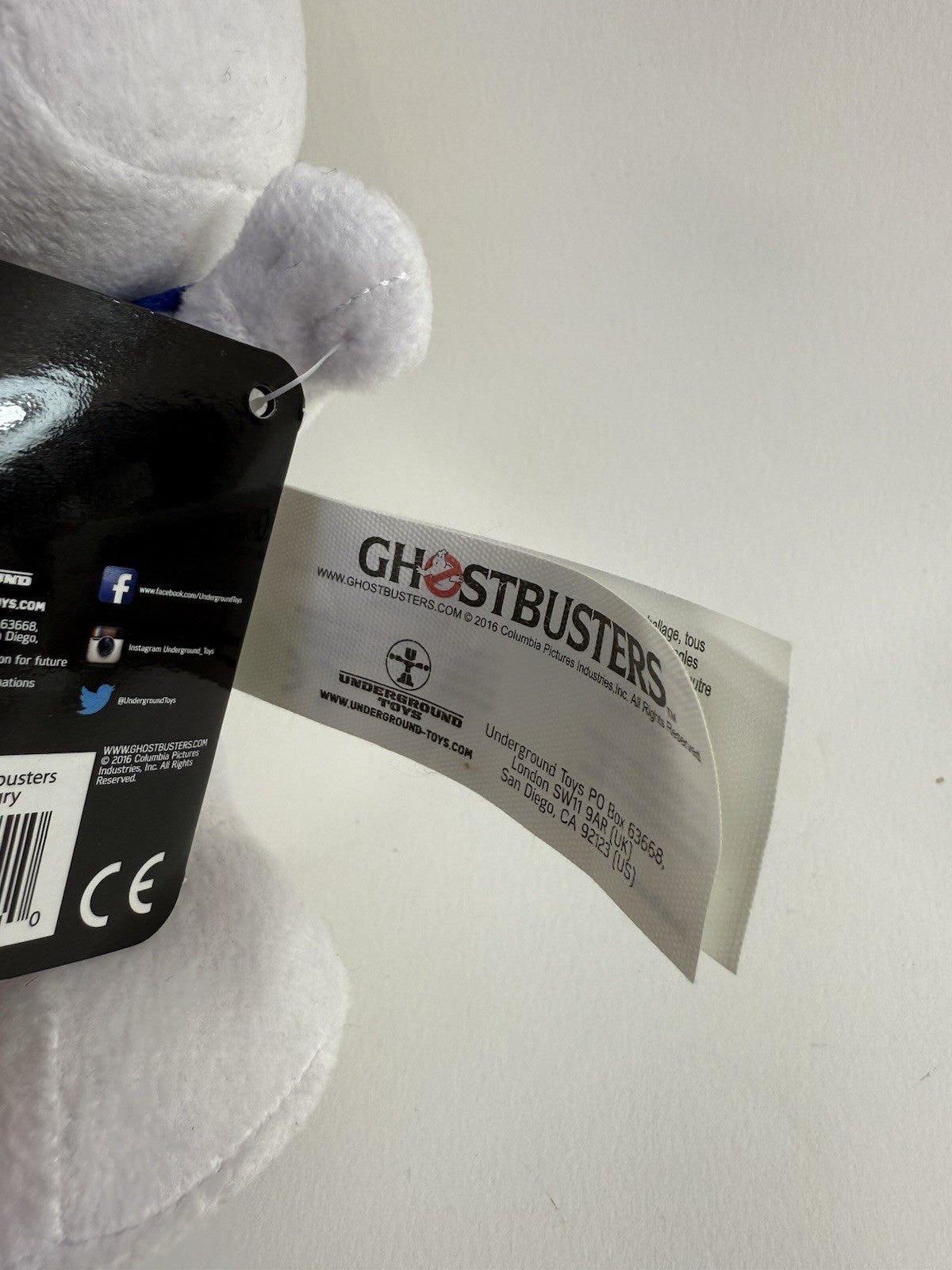 Underground 2016 Ghostbusters Stay Puft Marshmallow Medium Angry Plush w/Tags