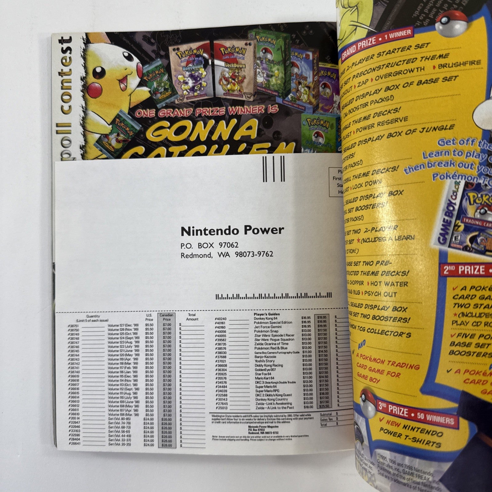 Nintendo Power Magazine Jan. 2000 Vol. 128 Mario Party 2 w/Poster & Comic