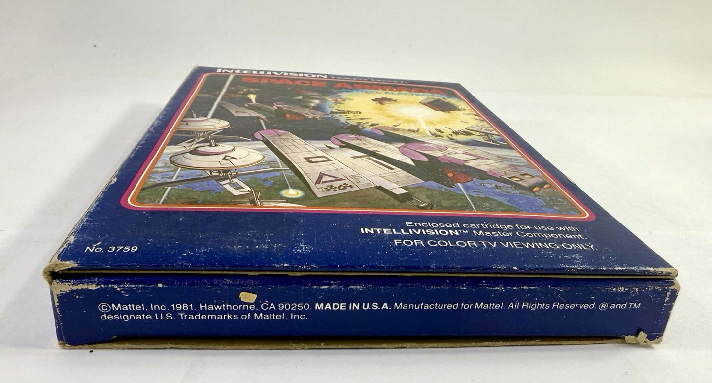 Space Armada (Intellivision, 1981) Game, Box, Manual, Overlays -Tested & Working