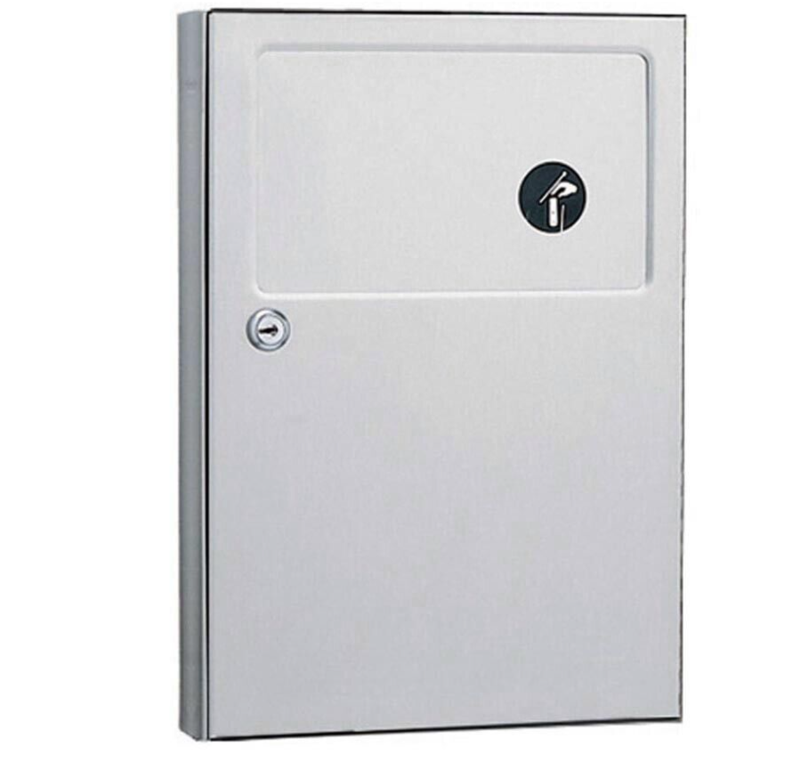 Bobrick B-254 Surface Mount Sanitary Napkin Disposal Receptacle