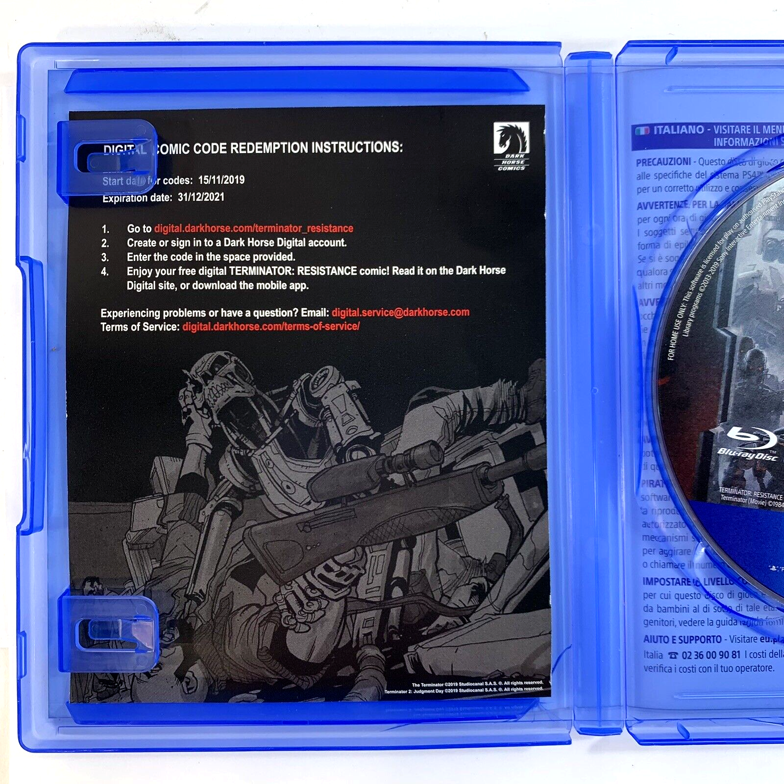 Terminator Resistance (PlayStation 4, 2019) Game Case Manual - Tested
