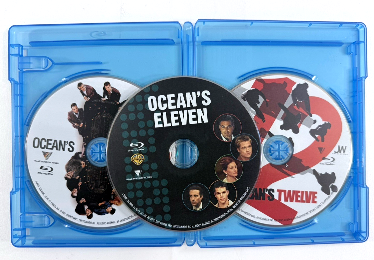 Oceans Eleven/Oceans Twelve /Oceans Thirteen (Blu-ray Disc, 2012, 3-Disc Set)