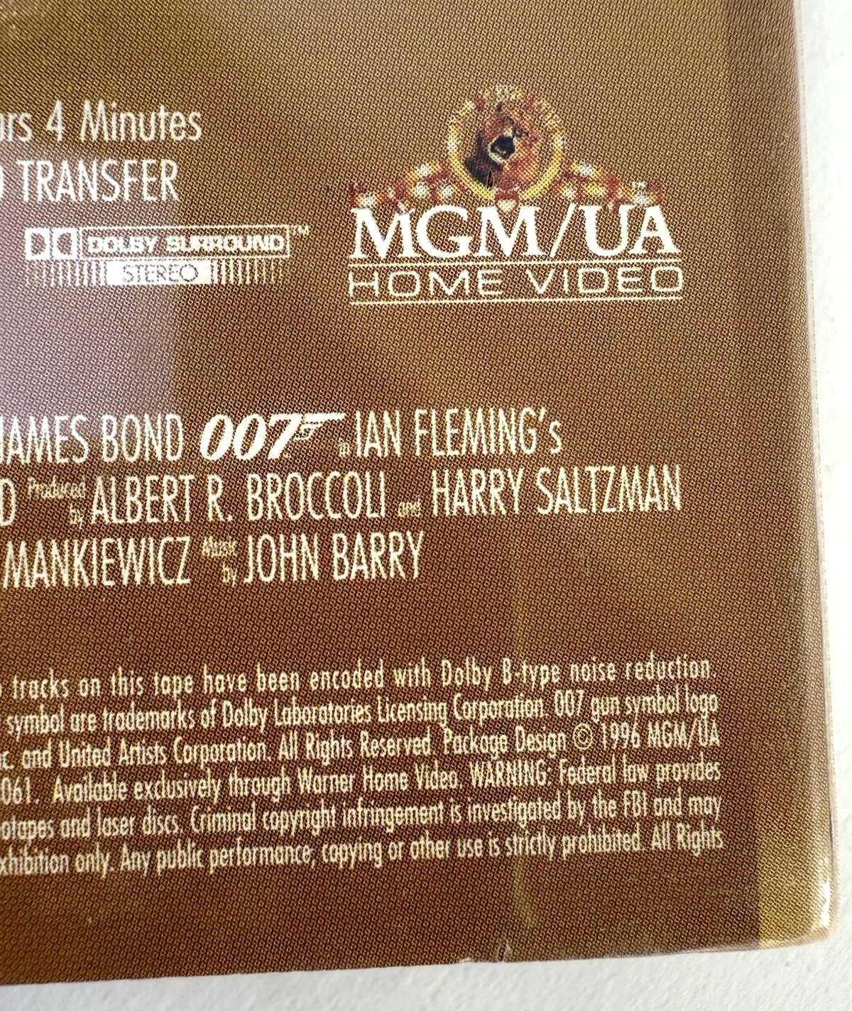 The Man with the Golden Gun (VHS, 1996) New, Factory Sealed Roger Moore Film