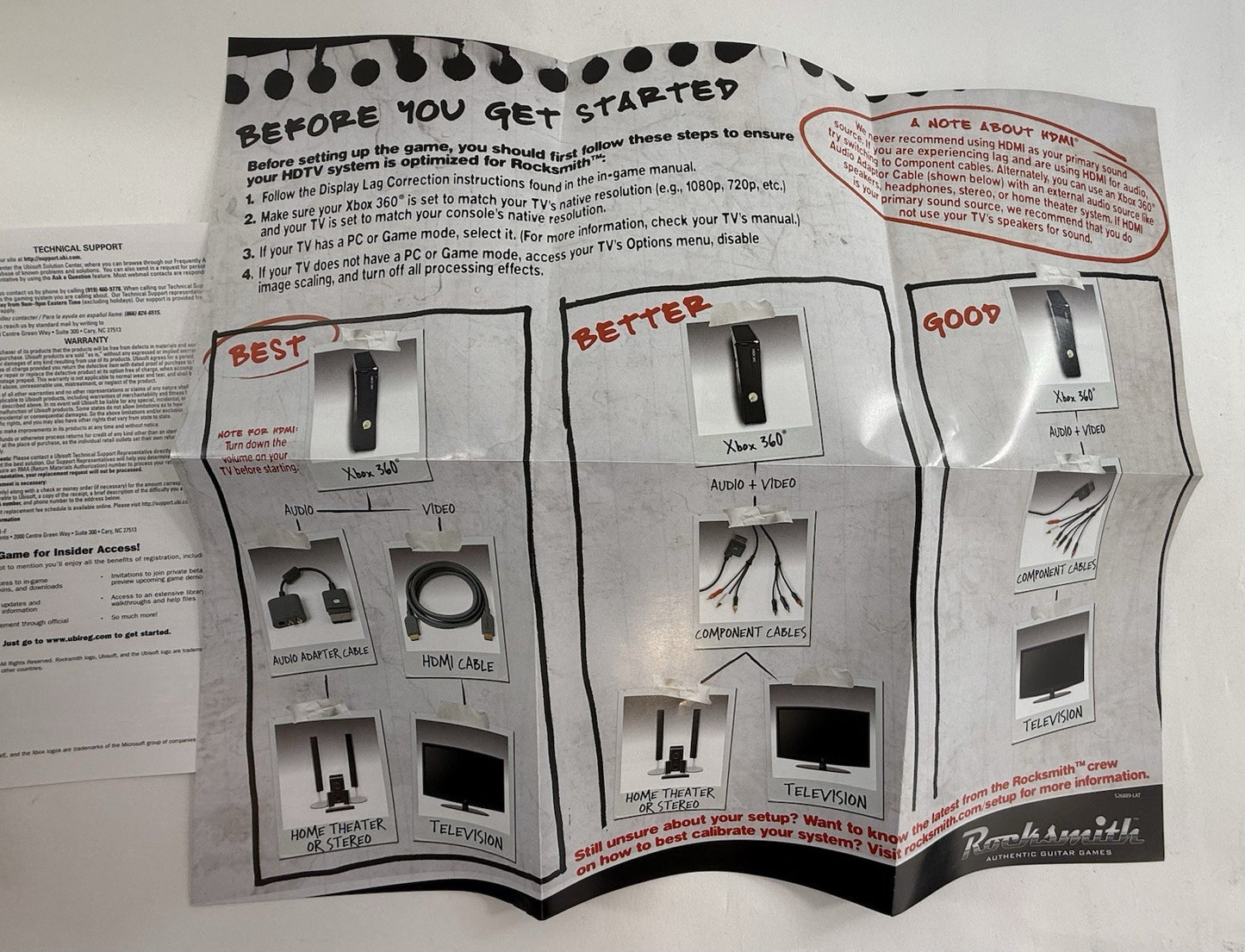 Rocksmith (Microsoft Xbox 360, 2011) Game Case Manual Insert - Tested