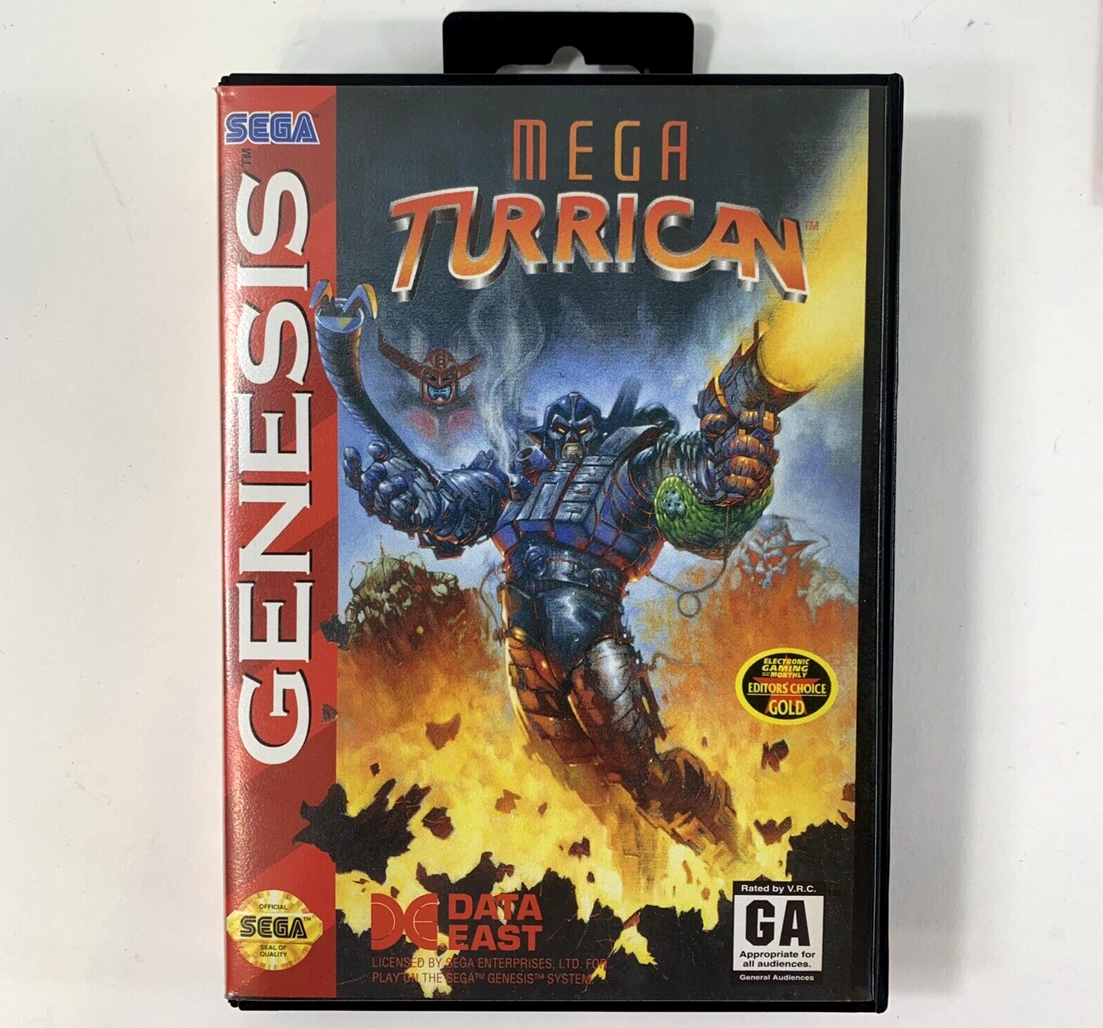 Mega Turrican (Sega Genesis, 1994) Game Case Manual Registration - Tested