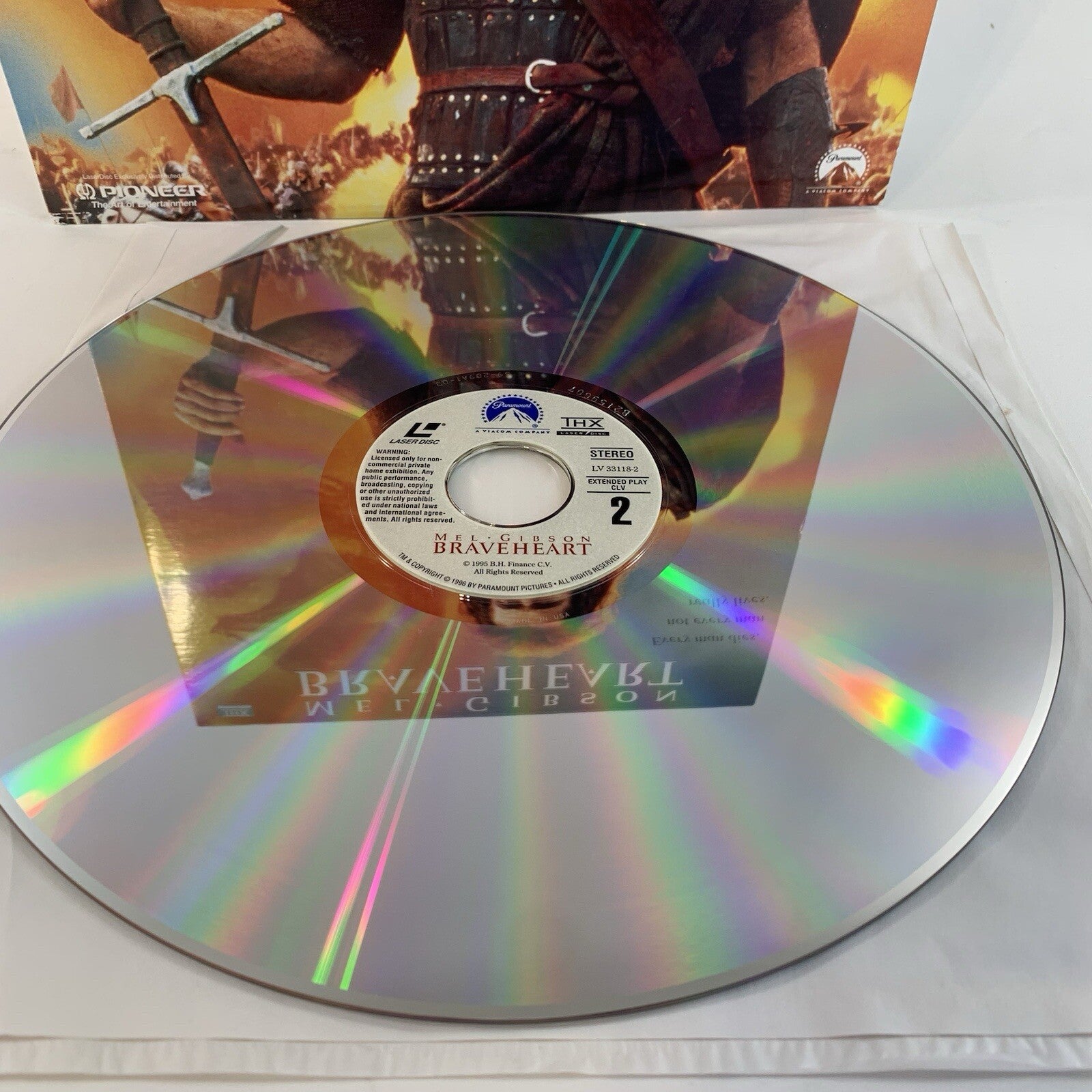 Braveheart (Widescreen Laserdisc CLV, 1995) Tested and Working