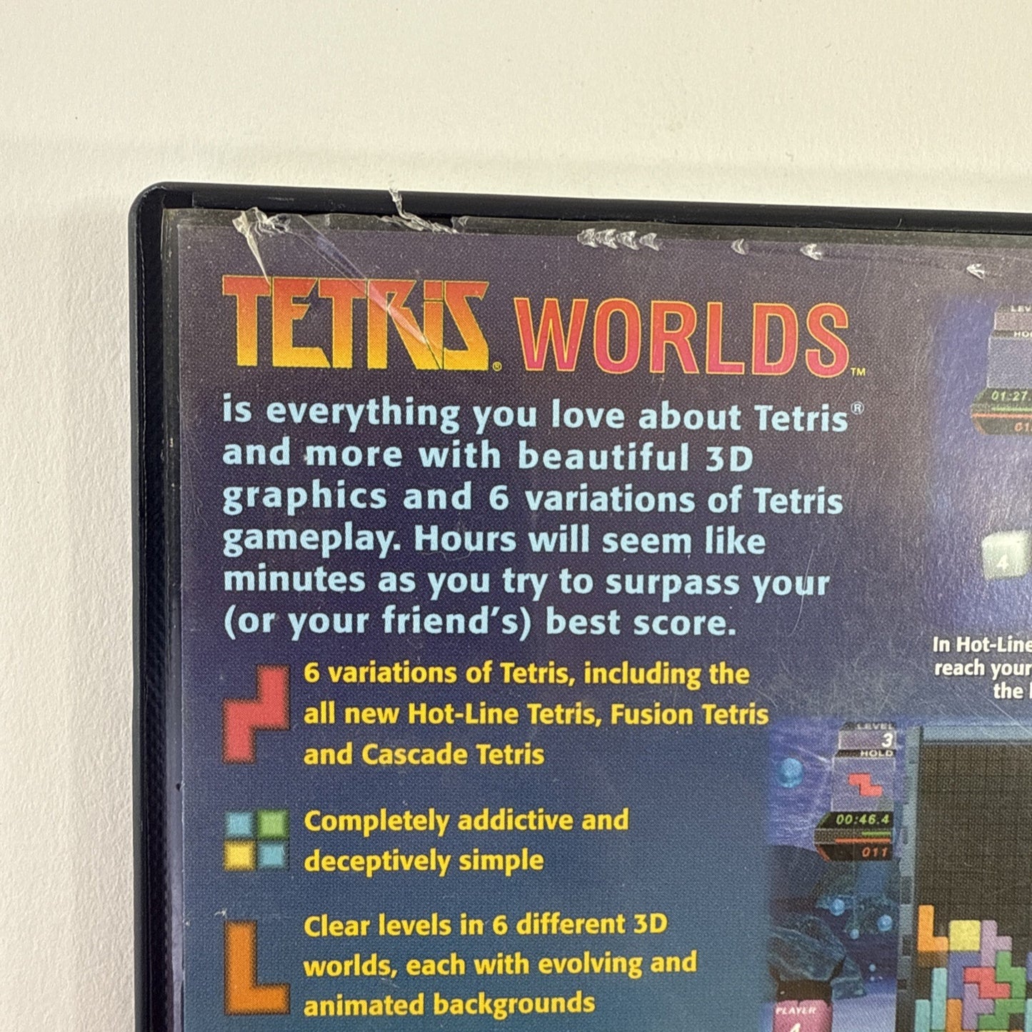 Tetris Worlds (Sony PlayStation 2, PS2, 2002) Game and Case
