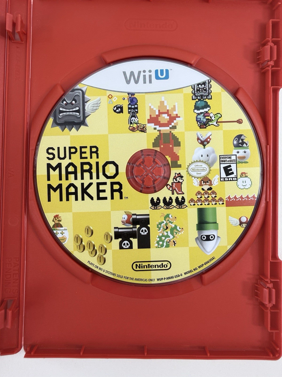 Super Mario Maker (Nintendo Wii U, 2015) Game Case Manual Box - Tested