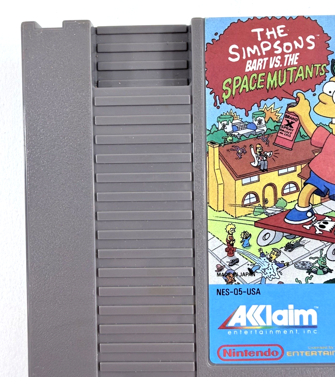The Simpsons: Bart vs. the Space Mutants (Nintendo NES, 1991) Game Cartridge