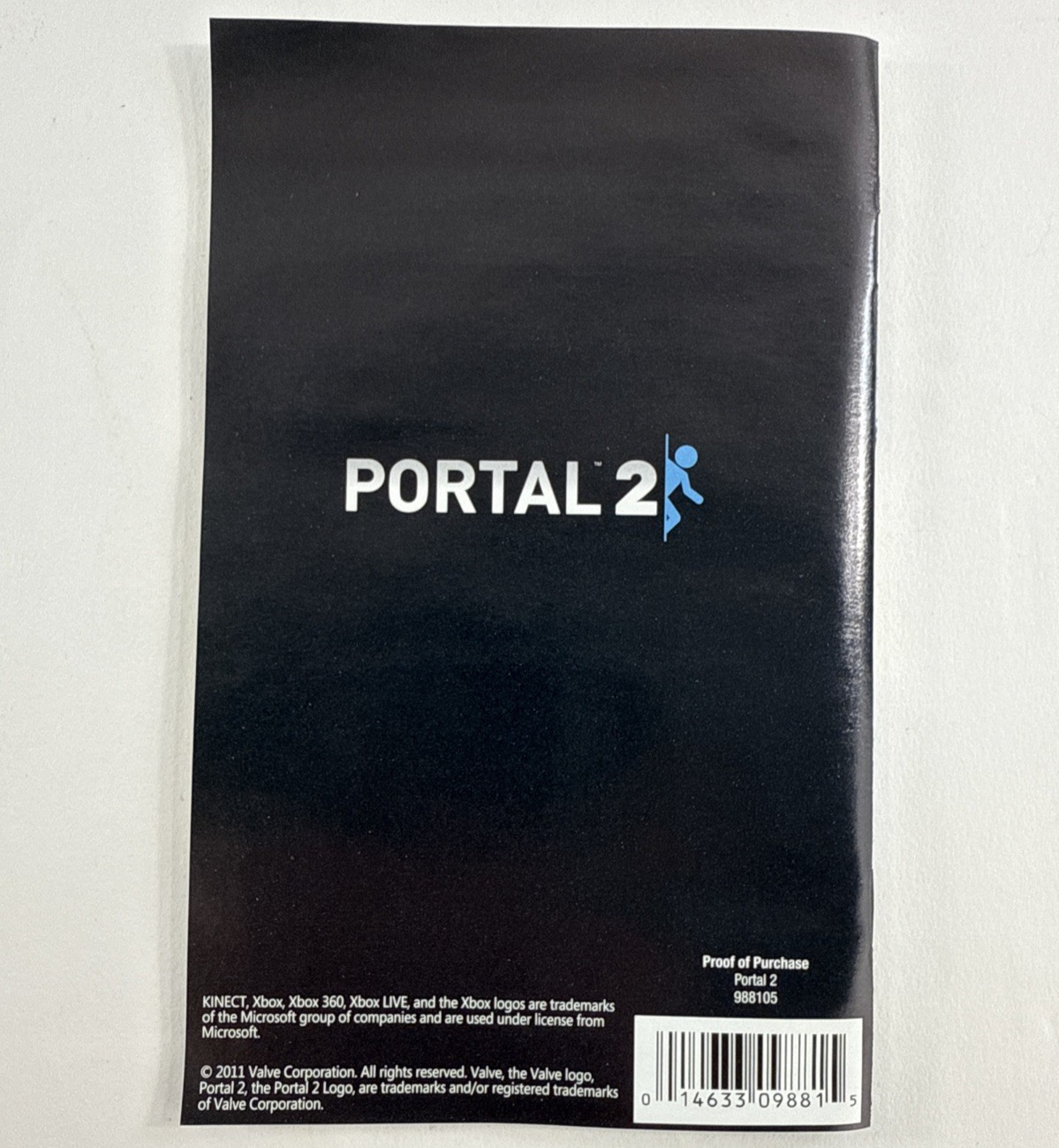 Portal 2 (Microsoft Xbox 360, 2011) Game Case Manual - Tested and Working