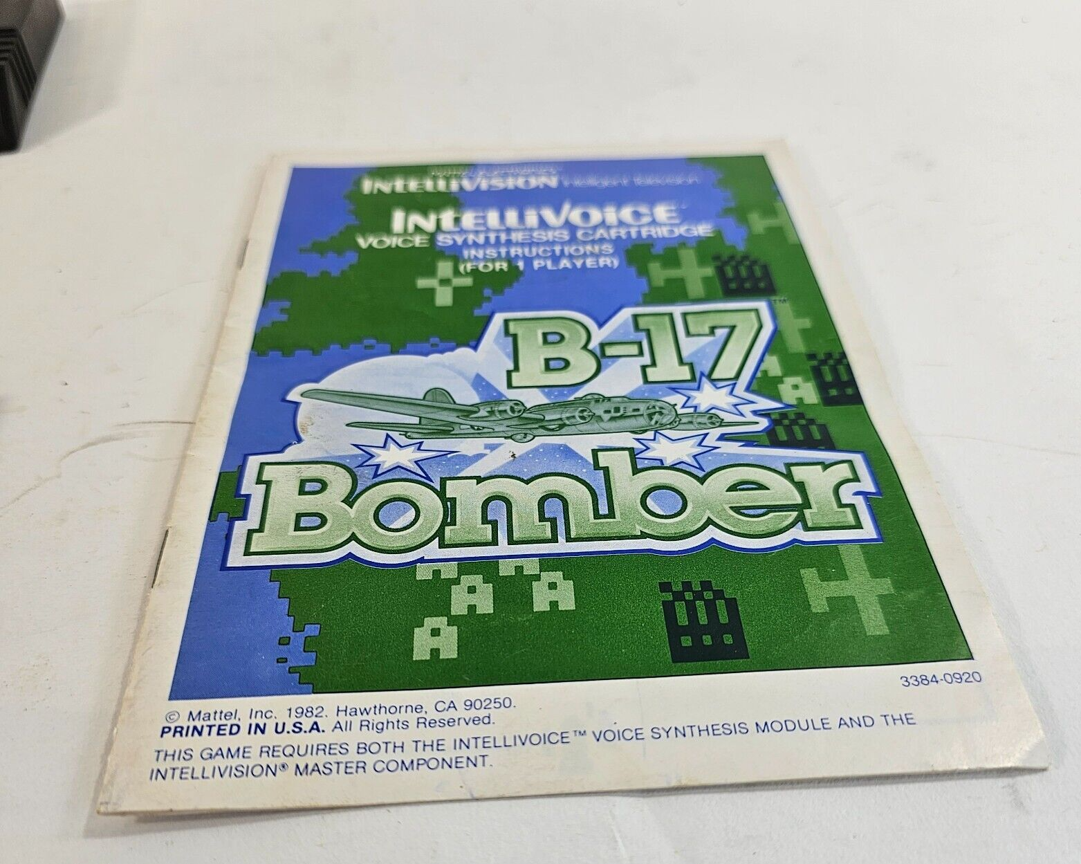 Space Spartans (Intellivision bundle) B-17 Bomber Game Cartridges and Manuals