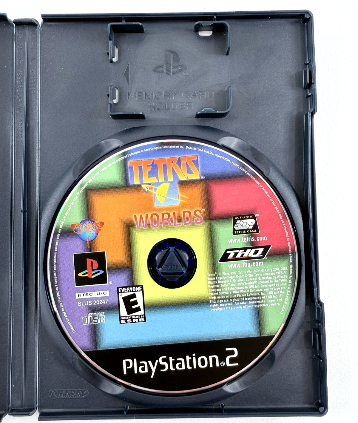 Tetris Worlds (Sony PlayStation 2, 2002) Game, Case, Manual - Tested and Working