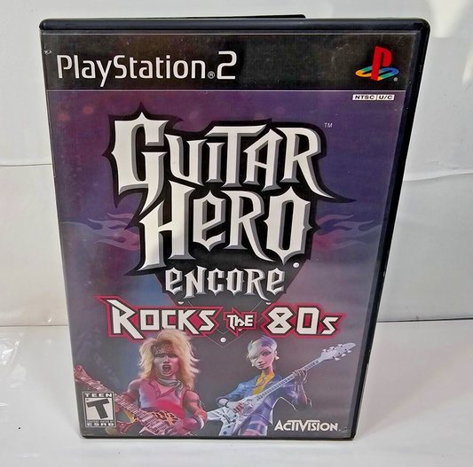 Guitar Hero Encore Rocks the 80's (Sony PlayStation 2, 2007) Case Game Manual