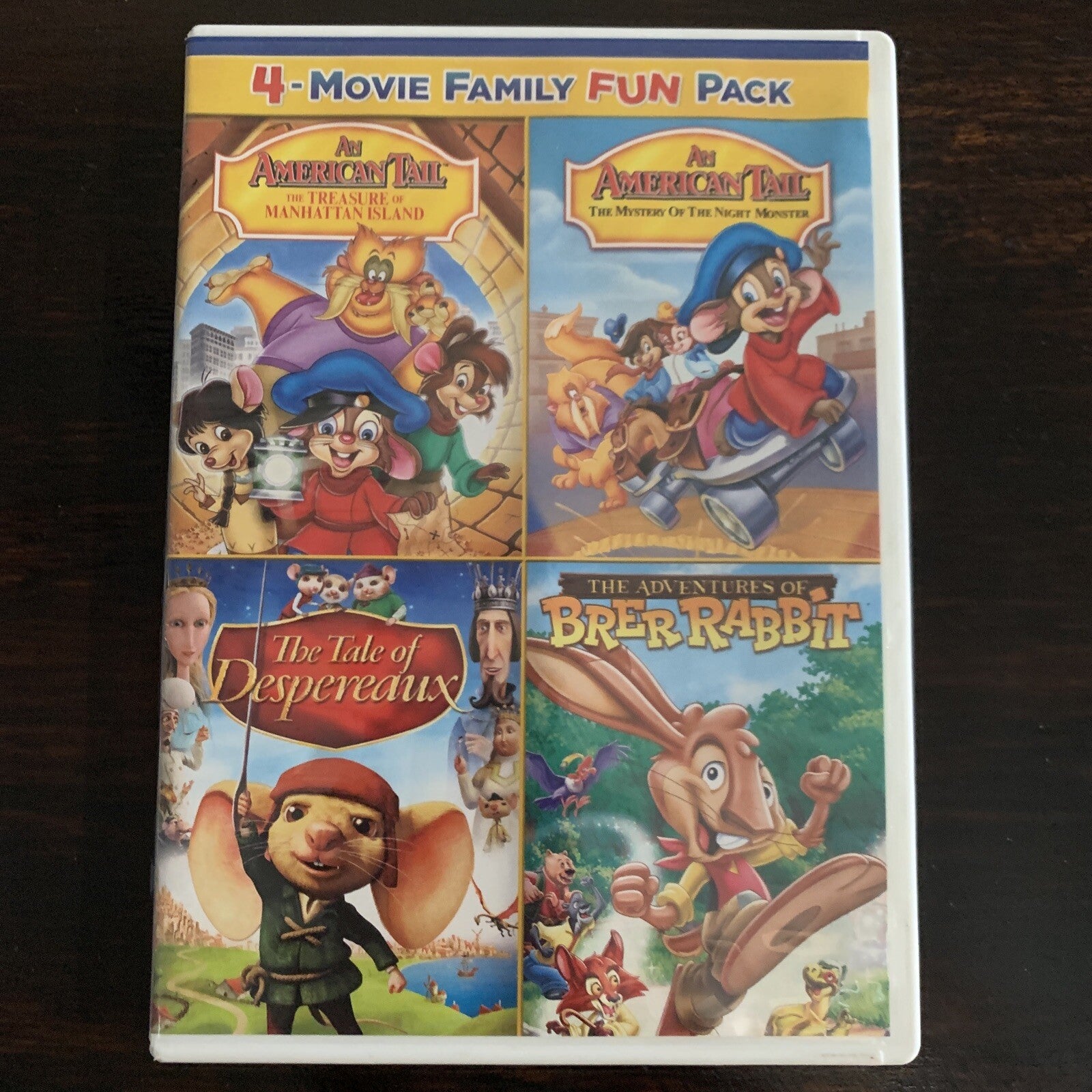 4-Movie Family Fun Pack (DVD, 2014, 2-Disc Set) Brer Rabbit, American Tale, more