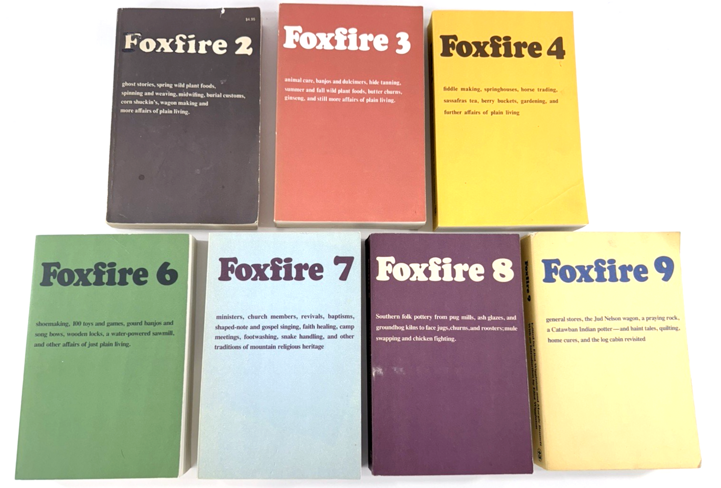 Foxfire Book Series #2 3 4 6 7 8 9 Eliot Wigginton Survival Homestead 1970s-80s