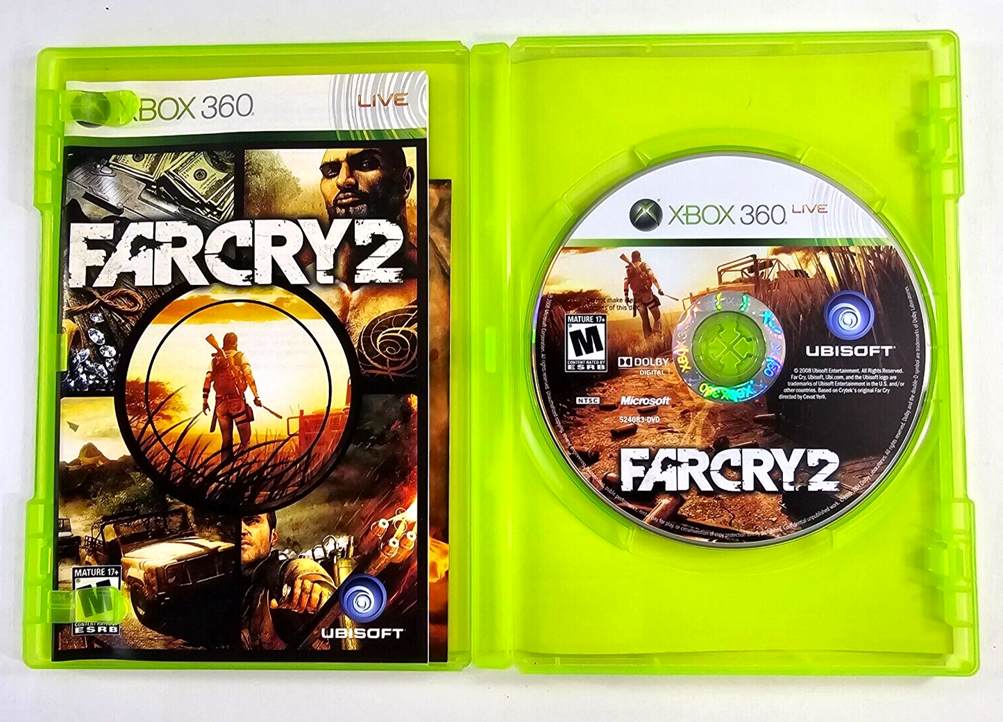 Far Cry 2 (Microsoft Xbox 360, 2008) Game Case Manual Survival Guide - Tested