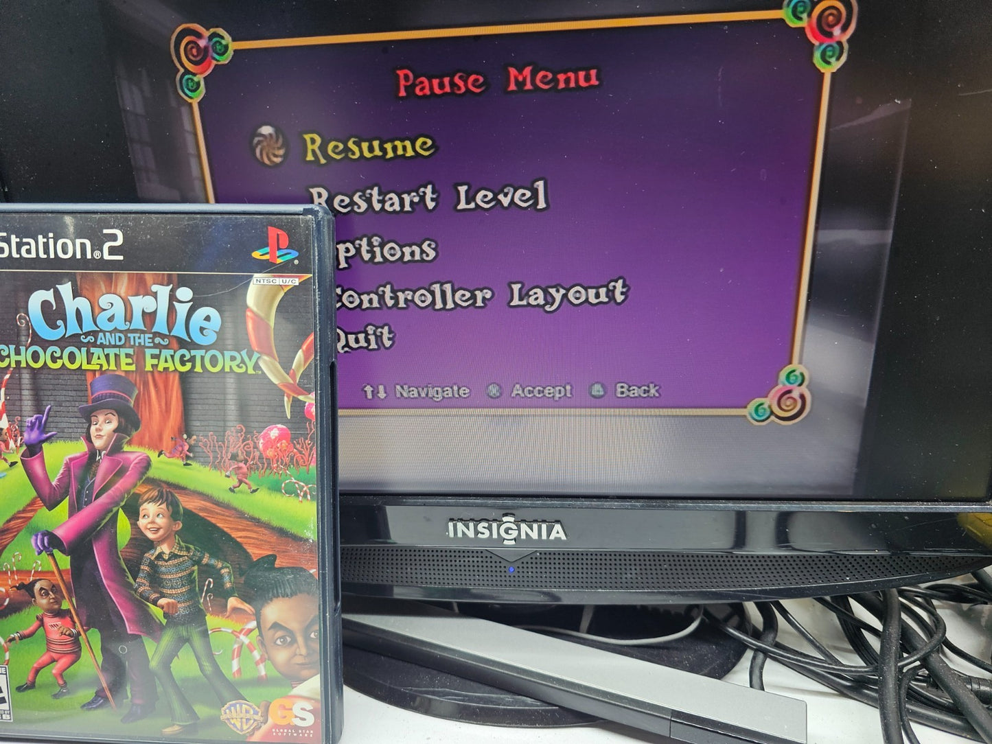 Charlie and the Chocolate Factory (PlayStation 2, 2005) Game, Case, & Manual