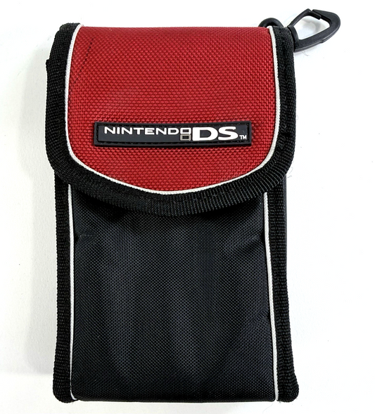 Nintendo DS Red and Black Switch N Carry Case with Zippered Pocket and Clip