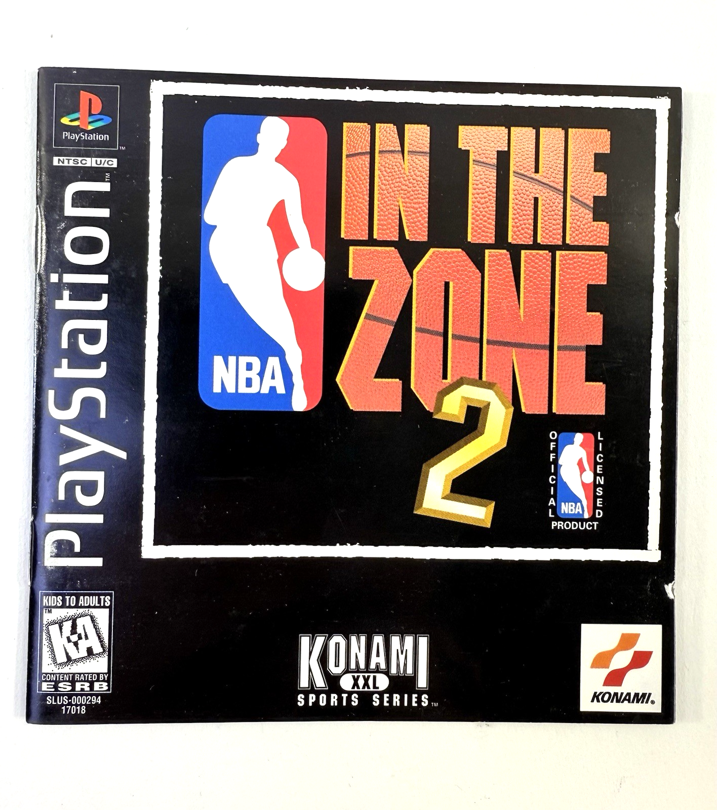 NBA: In the Zone 2 (Sony PlayStation 1, 1996) Game Case Manual Registration Card