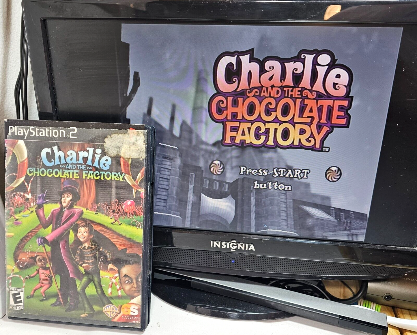 Charlie and the Chocolate Factory (PlayStation 2, 2005) Game Case Manual  Tested