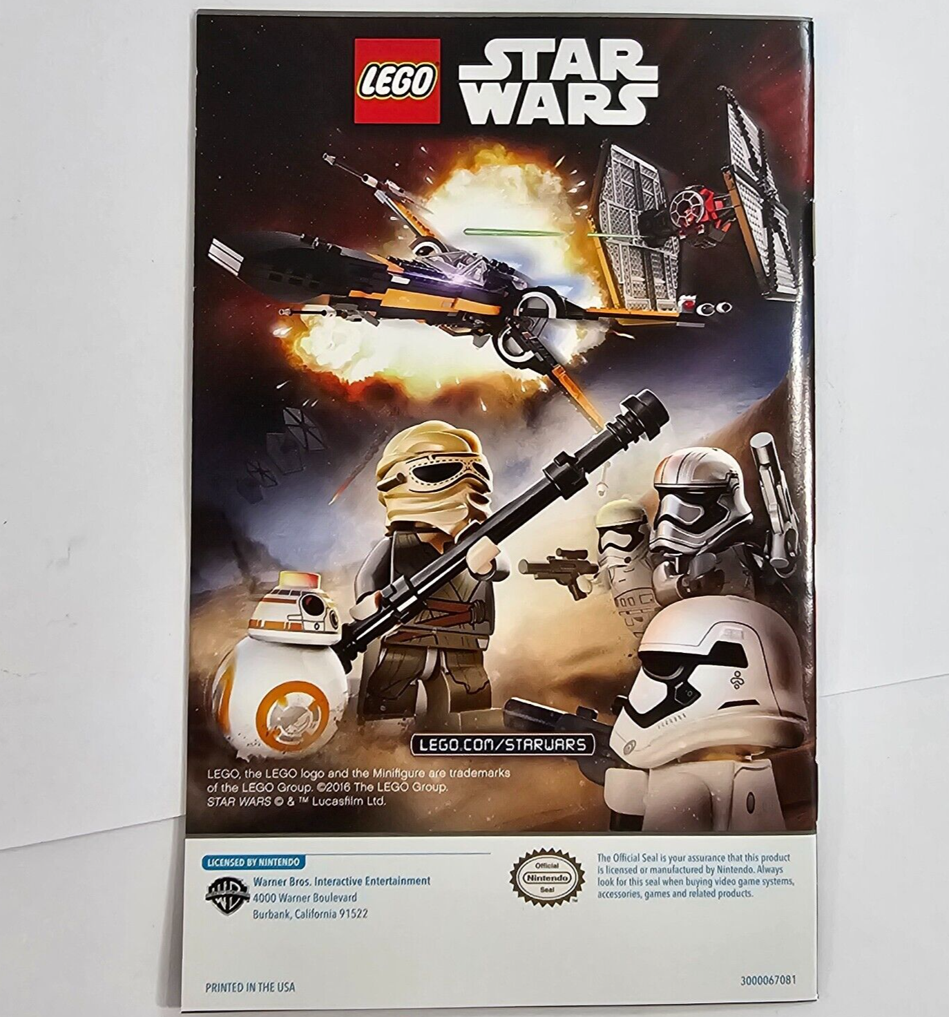 LEGO Star Wars The Force Awakens (Nintendo Wii U,  2016) Game Case Manual