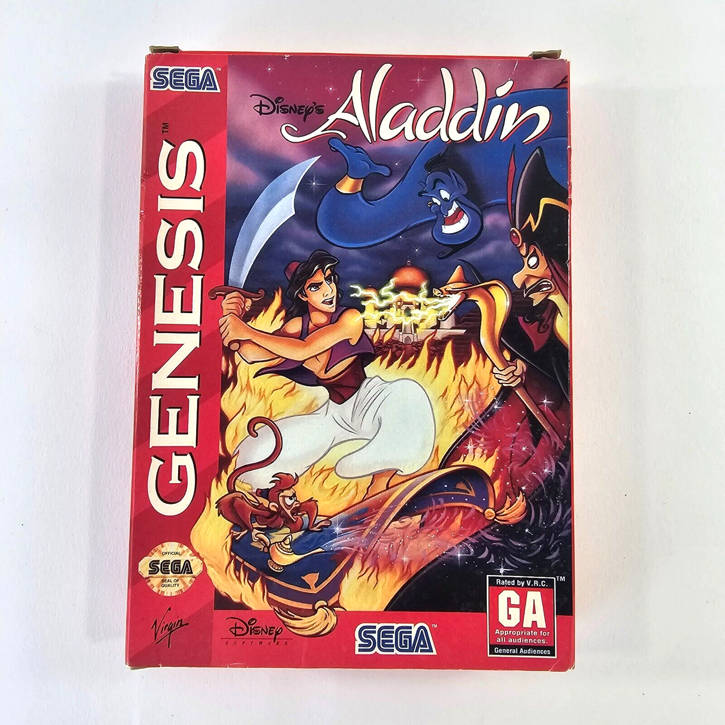 Disney's Aladdin (Sega Genesis, 1993) Game Box Registration Card - Tested