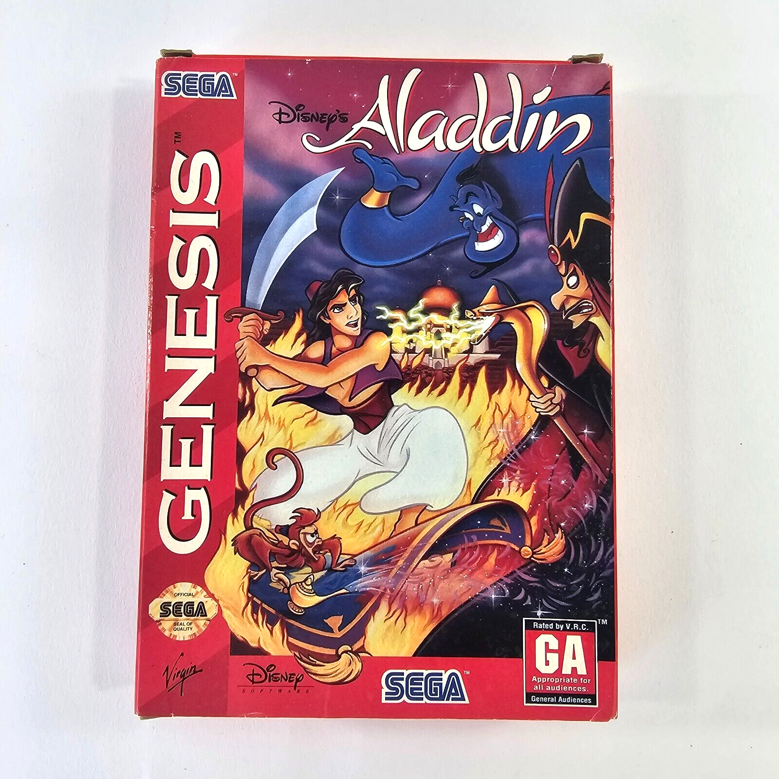 Disney's Aladdin (Sega Genesis, 1993) Game Box Registration Card - Tested