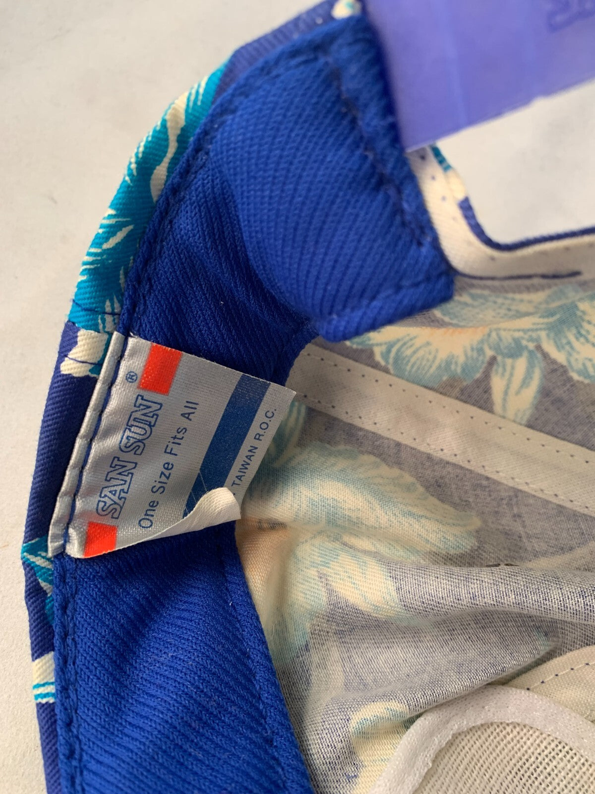 San Sun GE Tesco Lamps Blue Floral Snapback One Size Adjustable Hat