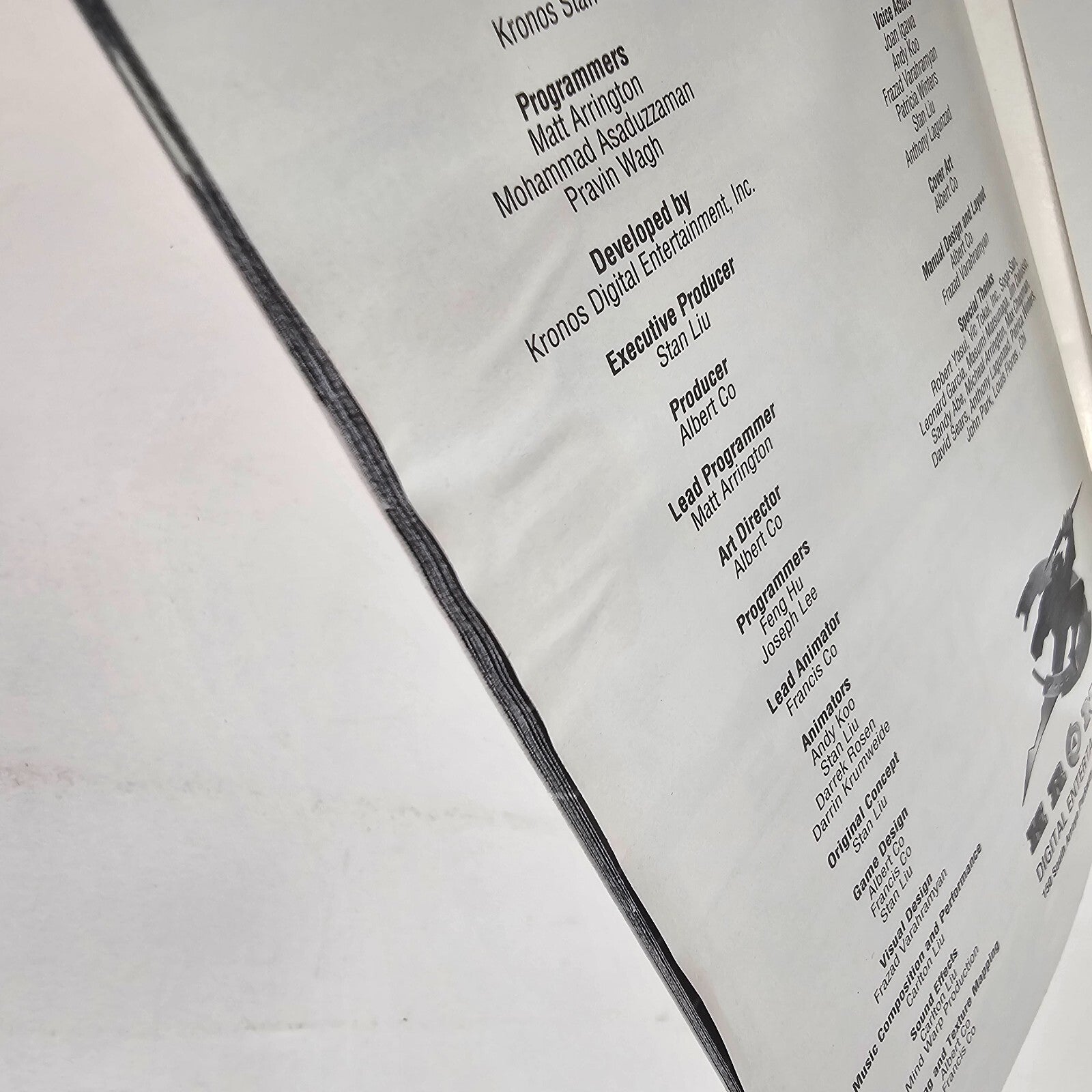 Criticom (Sega Saturn, 1995) Replacement Manual