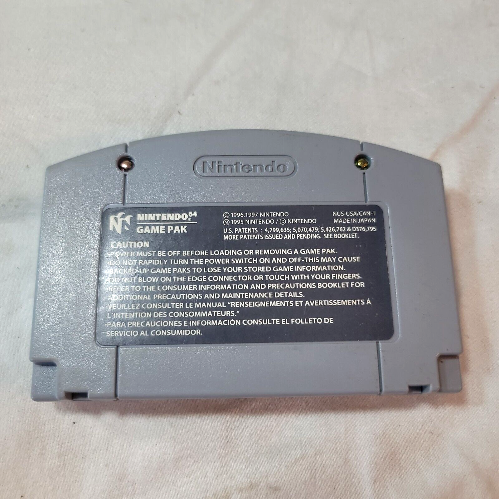 Madden Football 64 (Nintendo 64, 1997) Game Cartridge