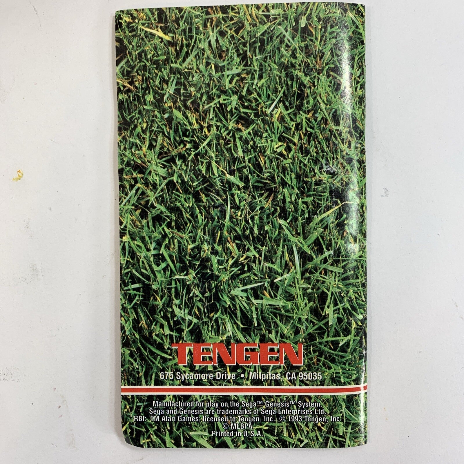 R.B.I. Baseball '93 (Sega Genesis, 1993) Game Case Manual - Tested and Working