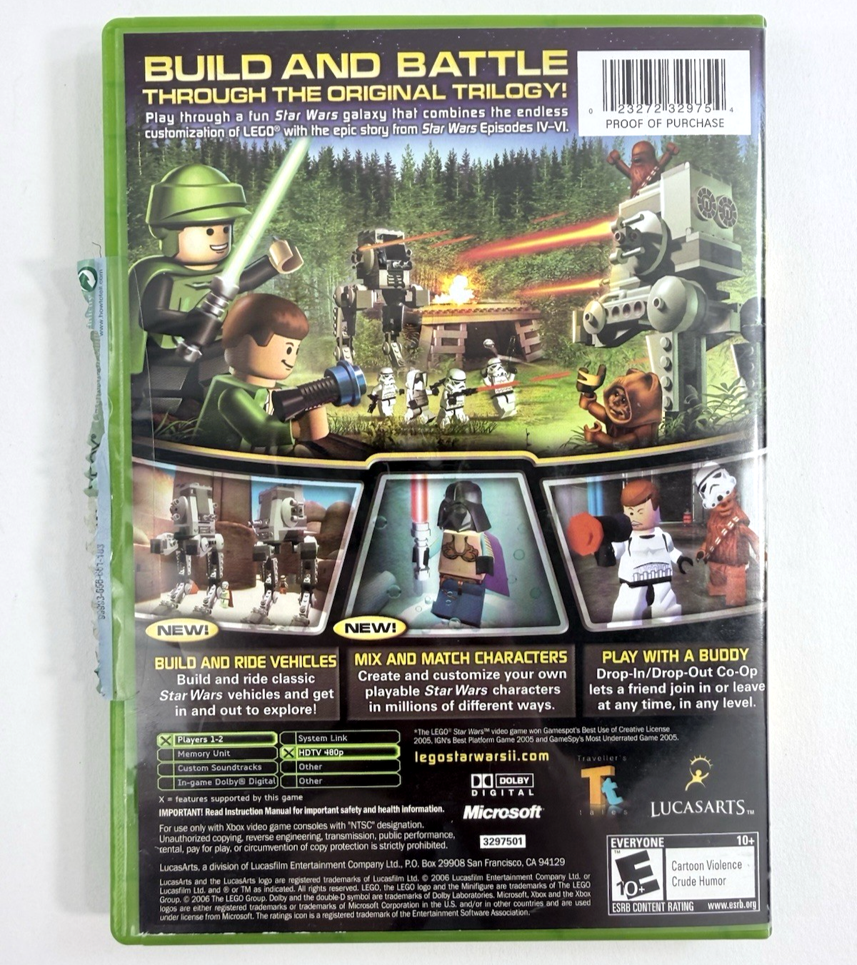 LEGO Star Wars II: The Original Trilogy (Microsoft Xbox, 2006) Game and Case