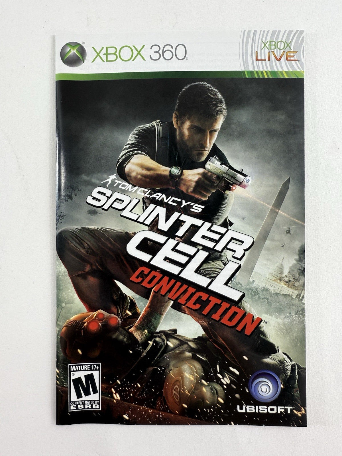Tom Clancy's Splinter Cell: Conviction (Xbox 360, 2010) Game Case Manual Insert