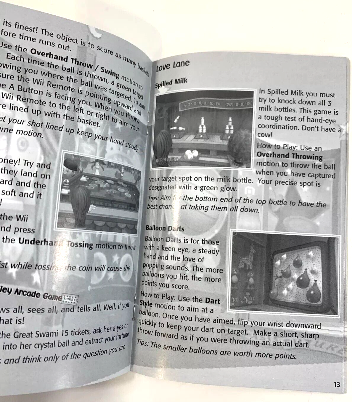 Carnival Games (Nintendo Wii, 2007) Game Case Manual Insert - Tested