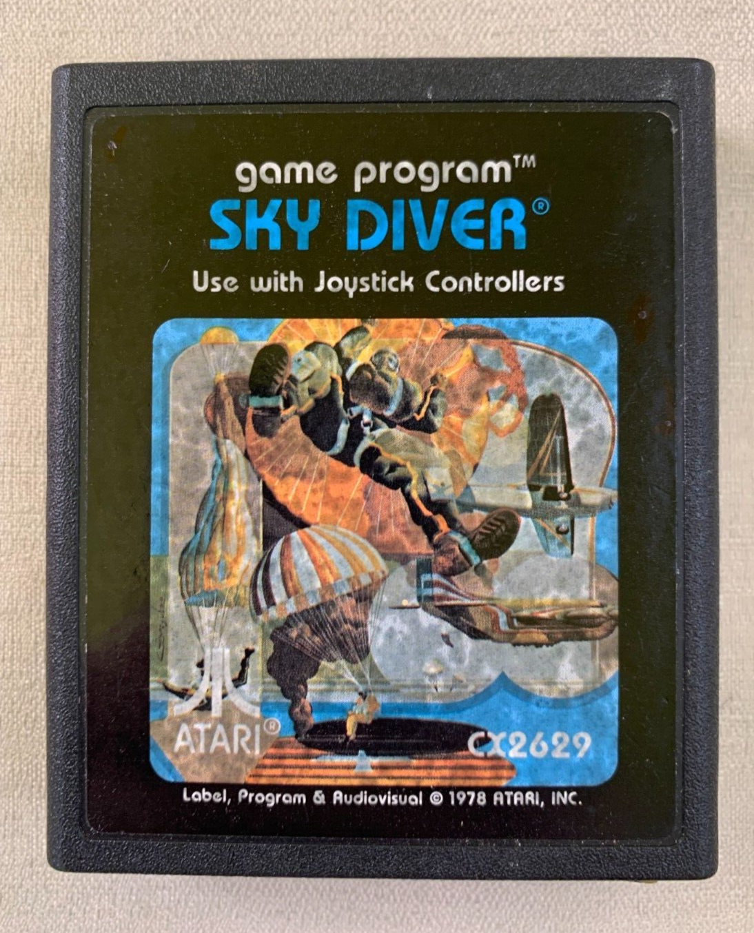 Sky Diver (Atari 2600, 1978) Game cartridge