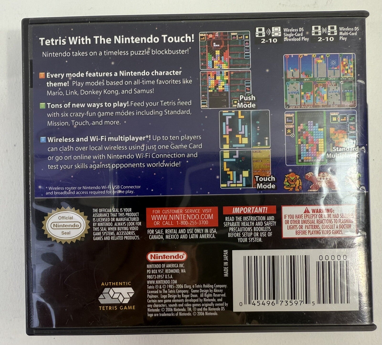 Tetris DS (Nintendo DS, 2006) Replacement Case & Inserts - No Game