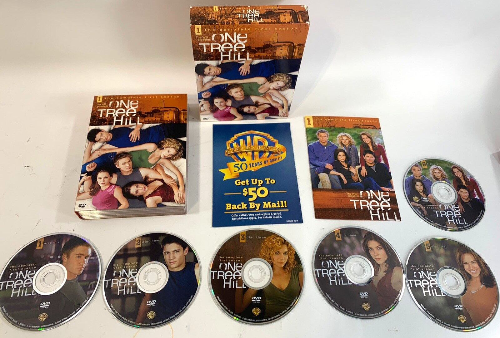 One Tree Hill - Seasons 1-5 (DVD, 2009, 6-Disc Sets) 1 2 3 4 5  - Tested