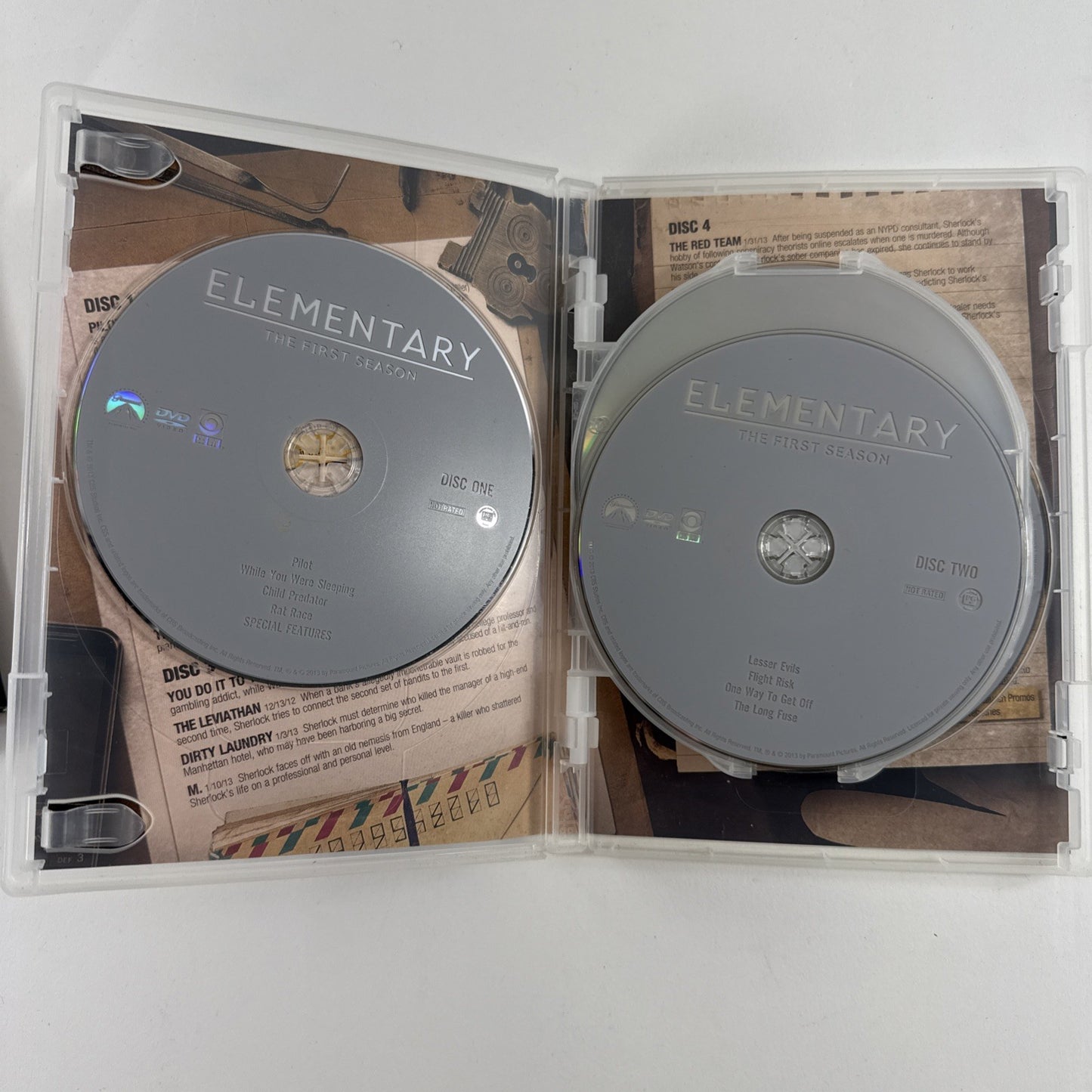 Elementary: Seasons 1-3 (DVD, 2015, 18-Disc Set) Tested and Working