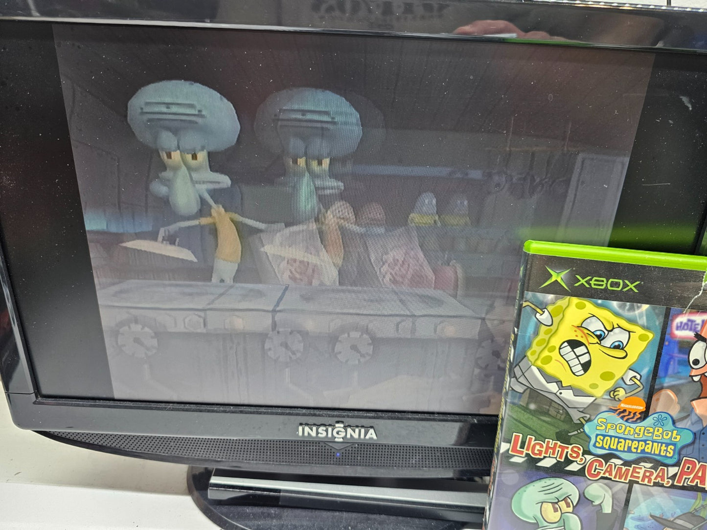 SpongeBob SquarePants: Lights, Camera, Pants (Microsoft Xbox, 2005) Game & Case