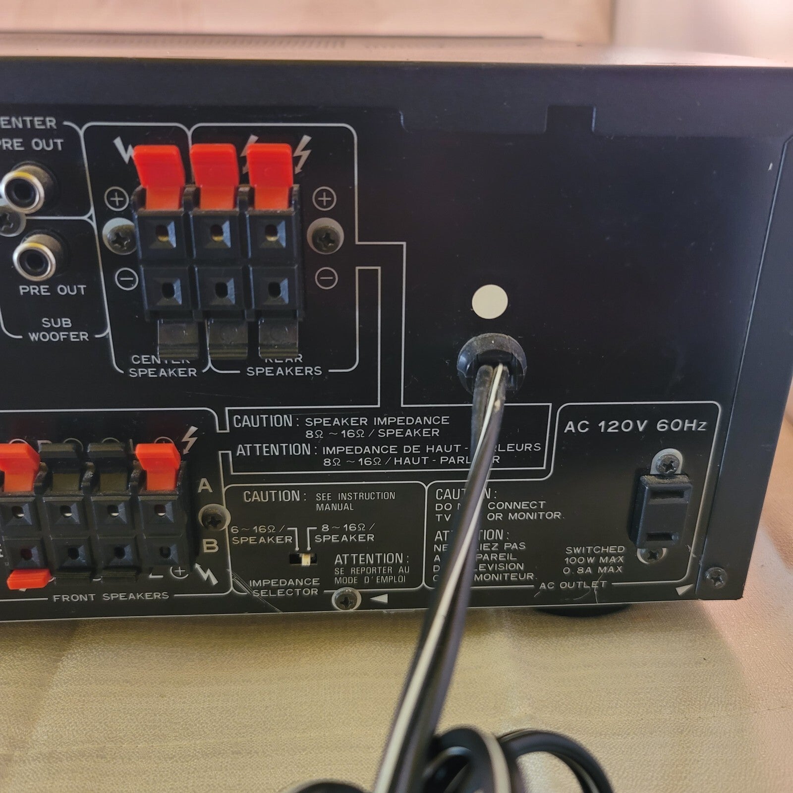 Vintage Pioneer Model VSX-D466S Audio/Video Stereo Receiver No Remote