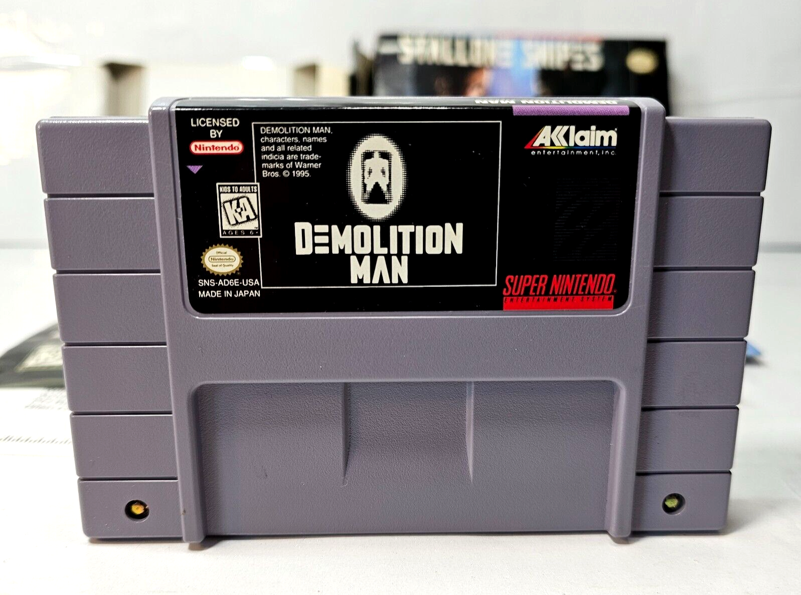 Demolition Man (Nintendo SNES, 1995) Game Box Manual Inserts Poster Registration
