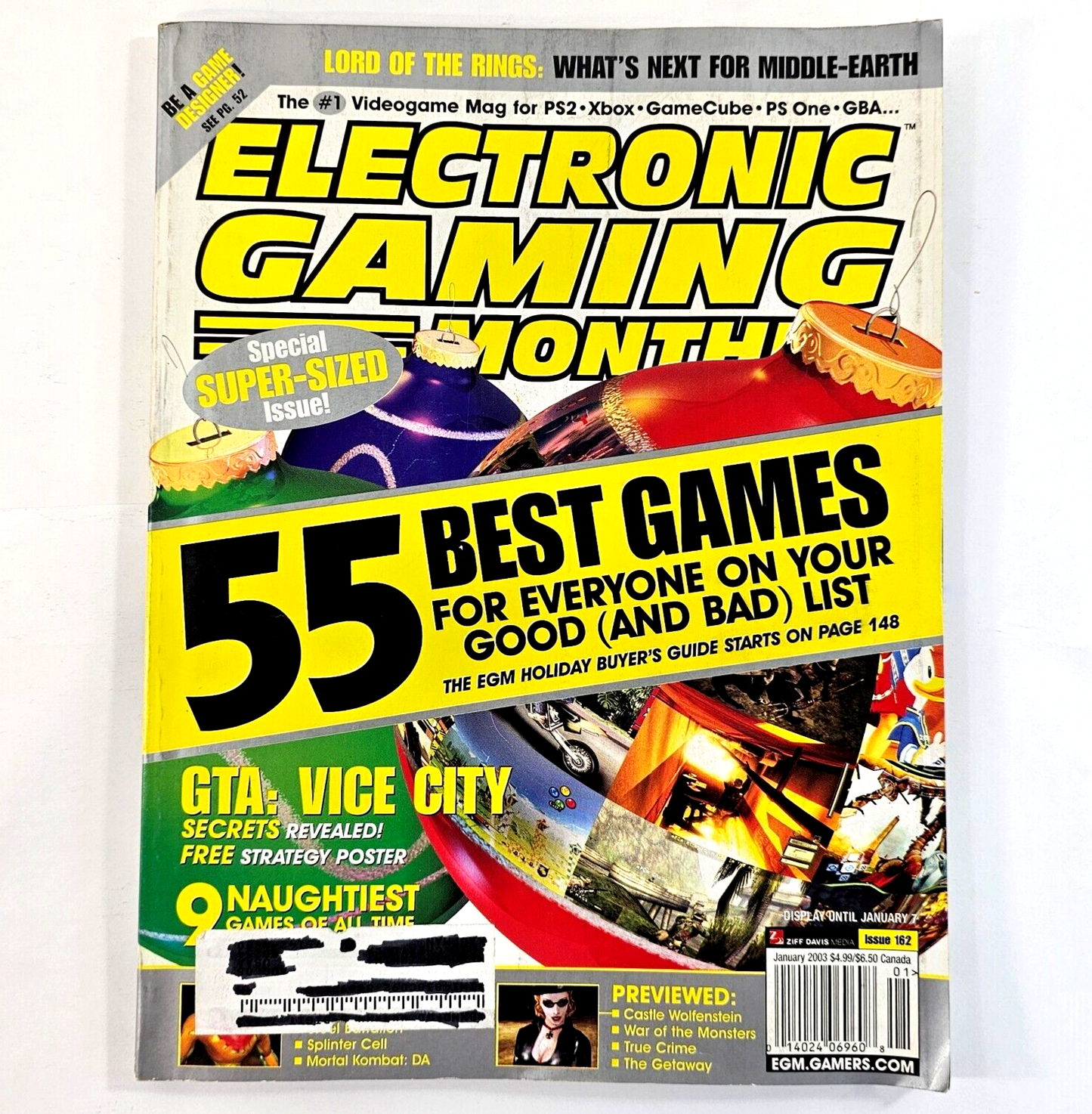 Electronic Gaming Monthly Magazine Jan. 2003 Issue 162: 55 Best Games Feature