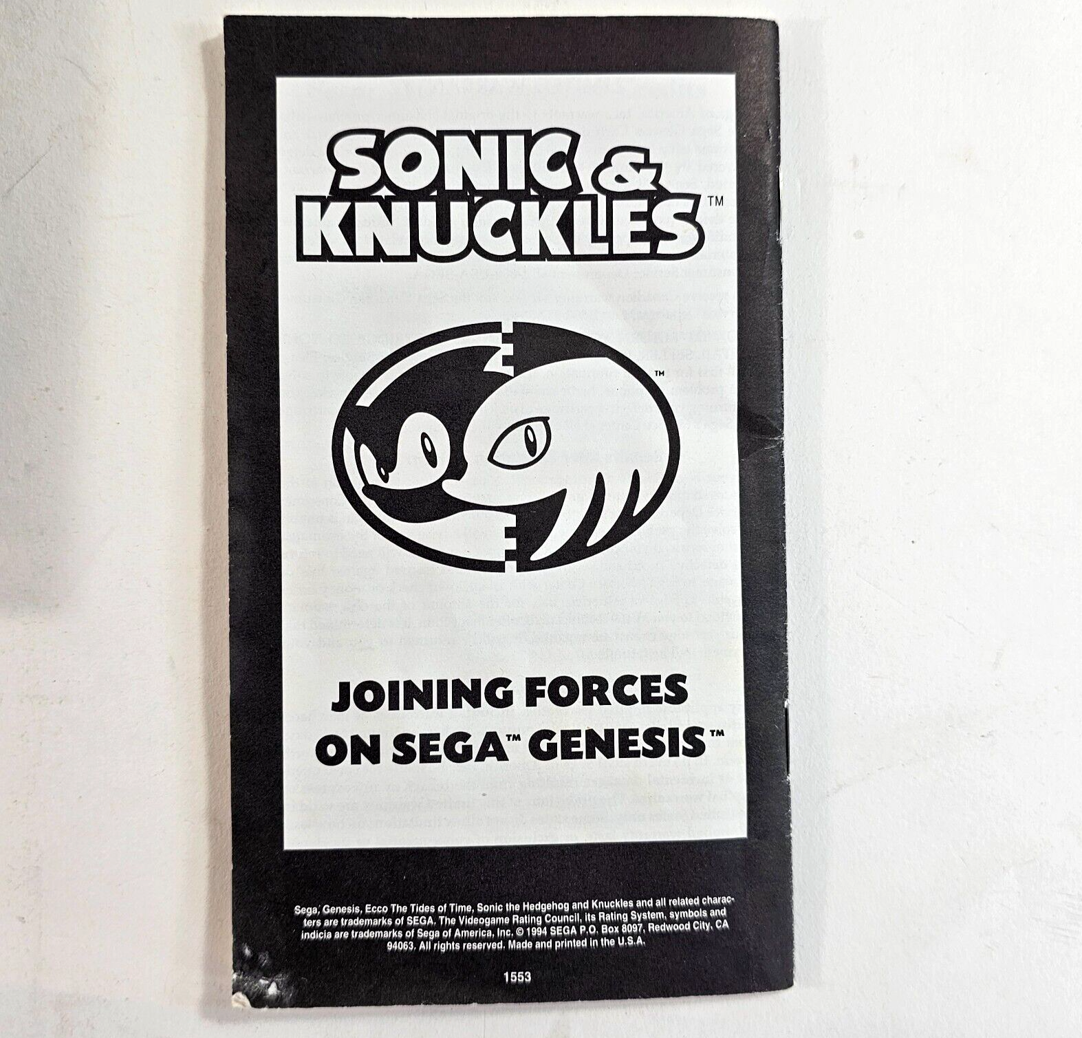 Ecco: The Tides of Time (Sega Genesis, 1994) Game Case Manual - Tested